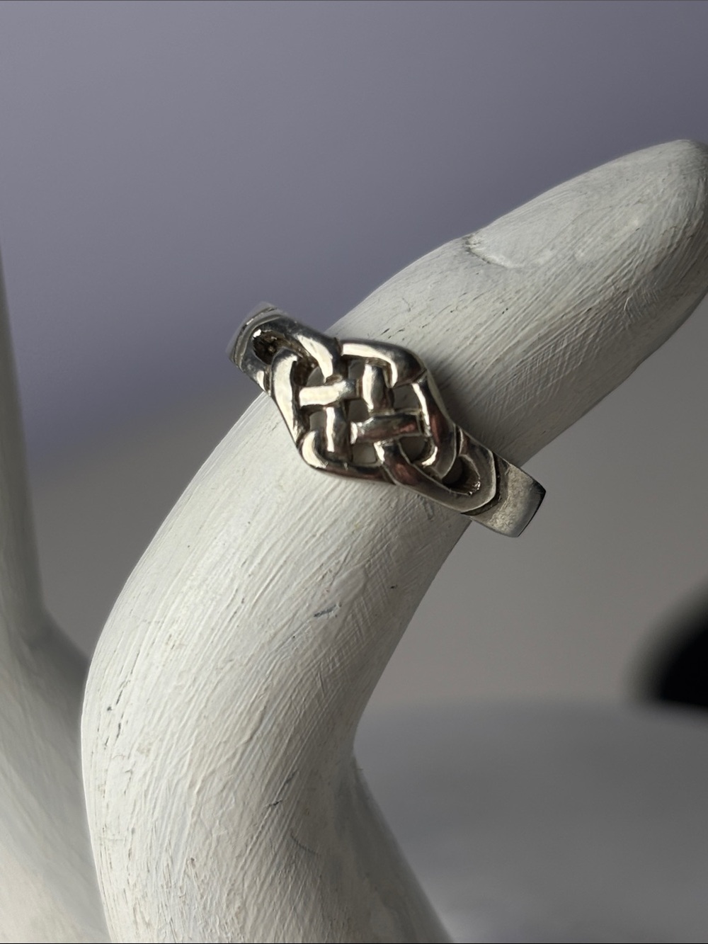 Adjustable Celtic Knot Sterling Silver Pinky Ring